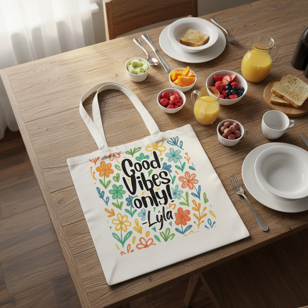 Overhead breakfast shot with smaller design