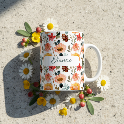 Overhead with garden flowers