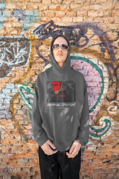 Hoodie Unisex- 'Dream Big Stay Woke' Inspirational Design