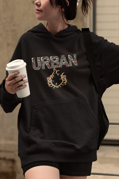 Fire Graphic Unisex Hoodie - Personalized Edgy Lettering Design