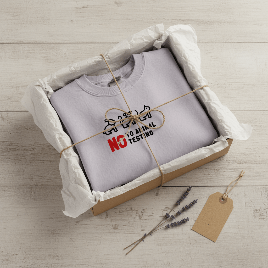 No to Animal Testing Sweatshirt | Cruelty-Free Statement Jumper - AlleyCrafters