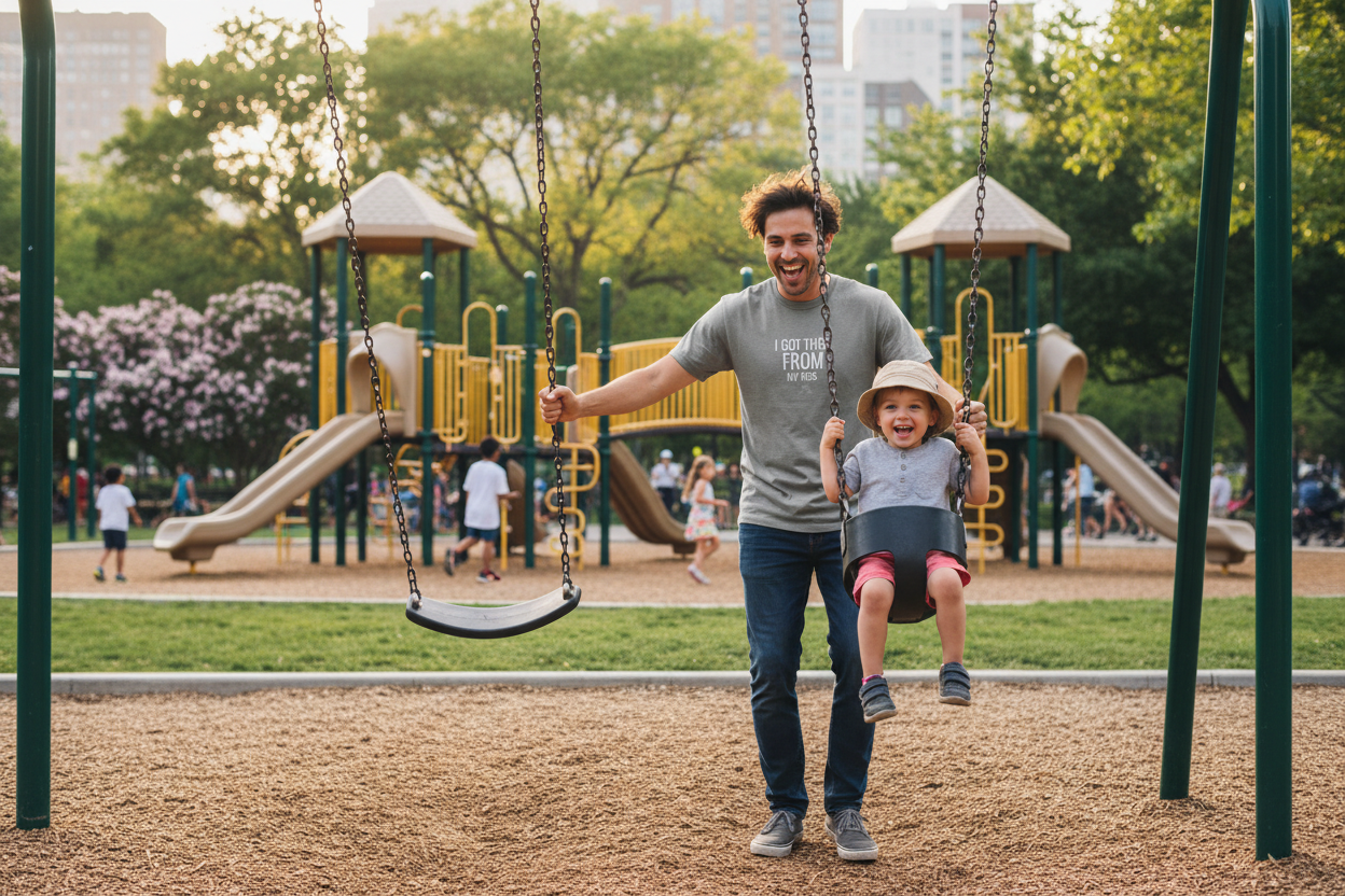 Parent at the playground