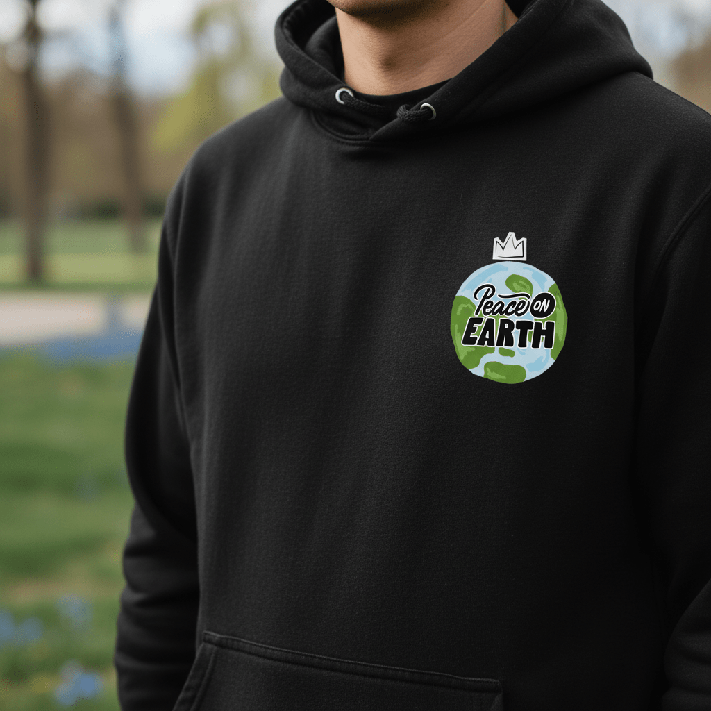 Peace on Earth Hoodie | Nature & Peace Graphic - AlleyCrafters