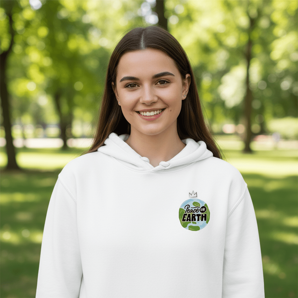 Peace on Earth Hoodie | Nature & Peace Graphic - AlleyCrafters