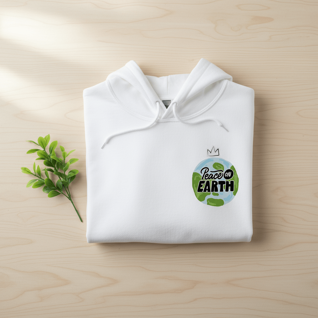 Peace on Earth Hoodie | Nature & Peace Graphic - AlleyCrafters
