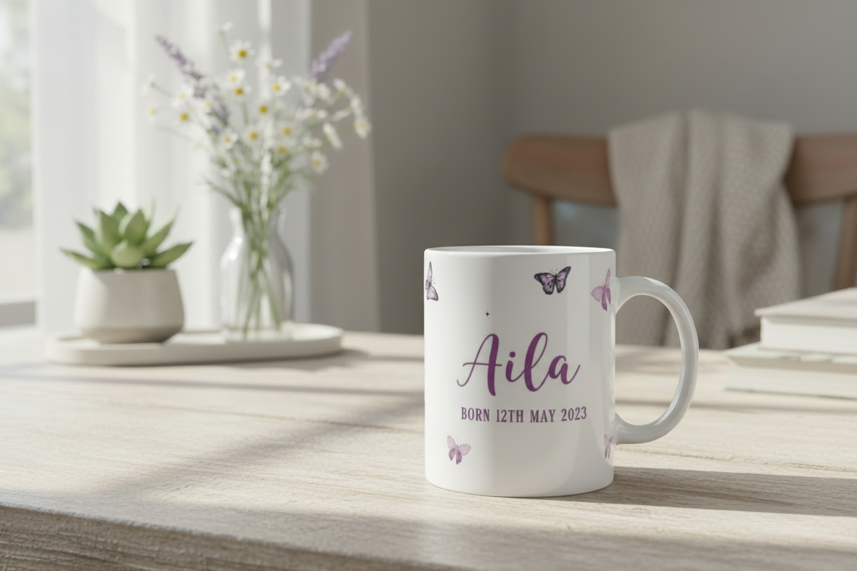 Personalised Butterfly Mug - Aila