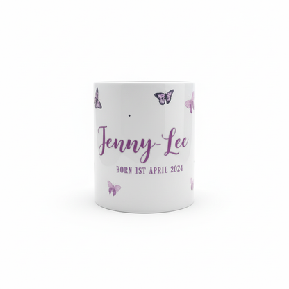 Personalised Butterfly Mug – Jenny-Lee solo