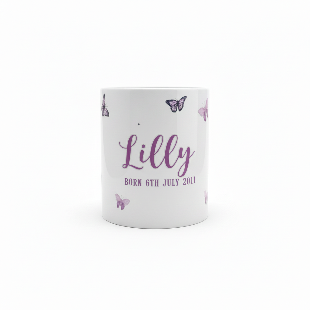 Personalised Butterfly Mug – Lilly