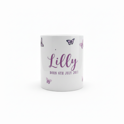Personalised Butterfly Mug – Lilly