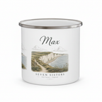 Personalised enamel camping mug — Max, Seven Sisters