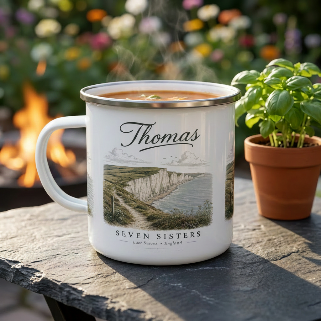 Personalised Enamel Camping Mug Thomas — Studio