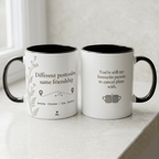 Personalised Long Distance Friendship Mug – Different Postcodes - #AlleyCrafters