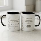 Personalised Long Distance Friendship Mug – Different Postcodes - #AlleyCrafters
