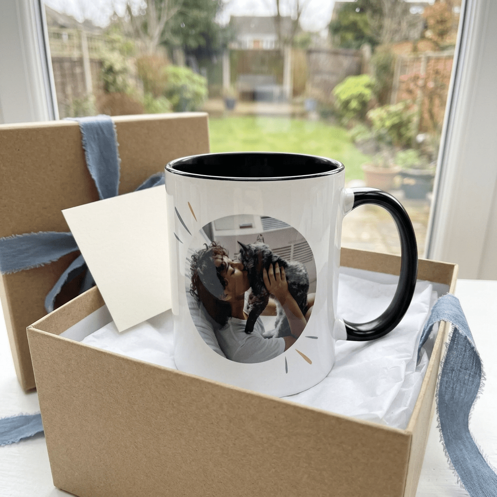 Personalised Cat Photo Mug – All I Need Is Caffeine and My Cat - #AlleyCrafters