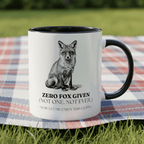 Zero Fox Given Mug | Funny Fox Coffee Cup | Sarcastic Gift for Her - AlleyCrafters