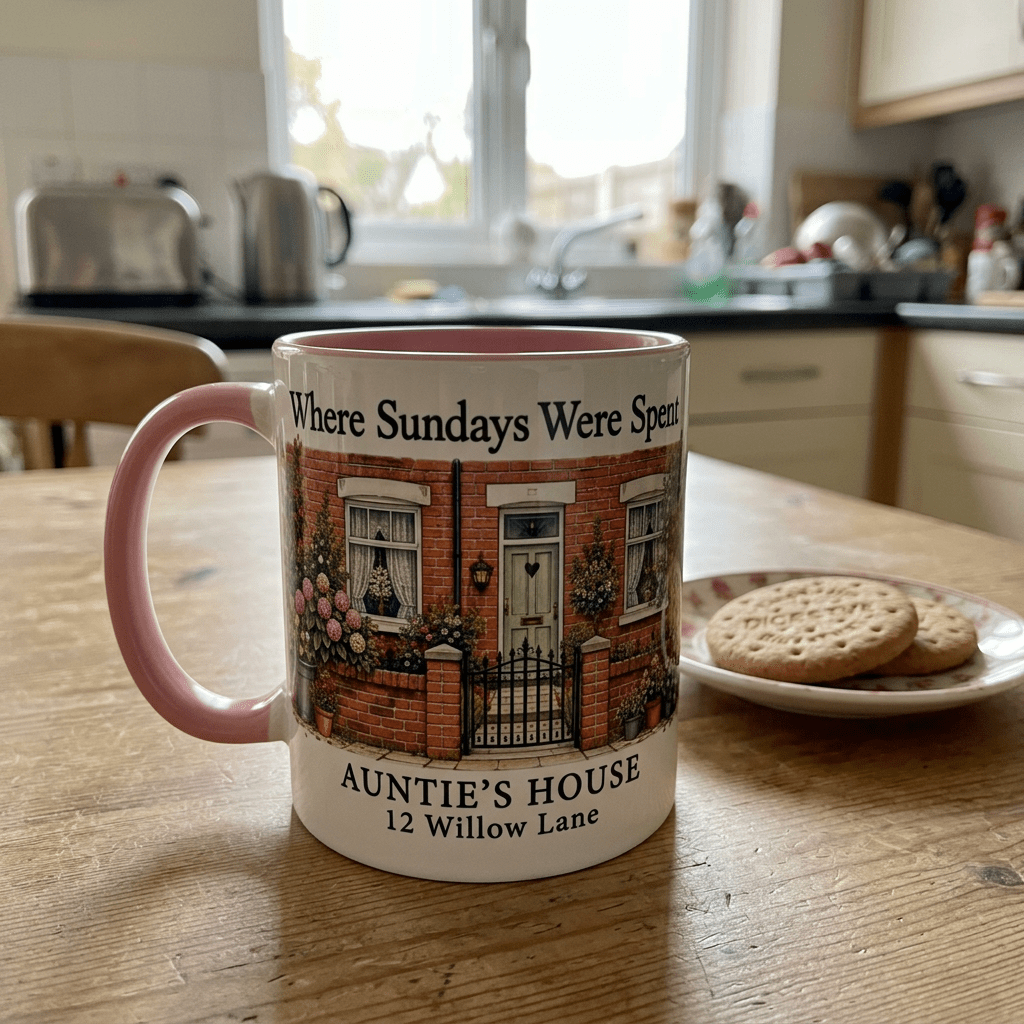 Personalised Family House Mug – Where Sundays Were Spent - #AlleyCrafters