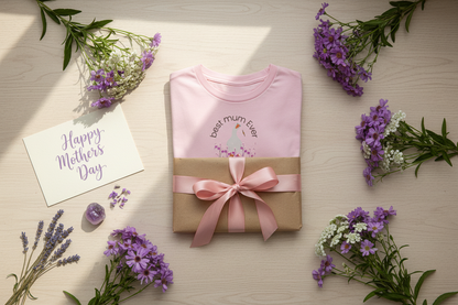 Pink duck t-shirt gift presentation