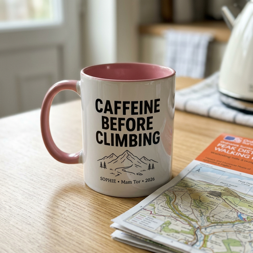 Pink mug lifestyle mockup