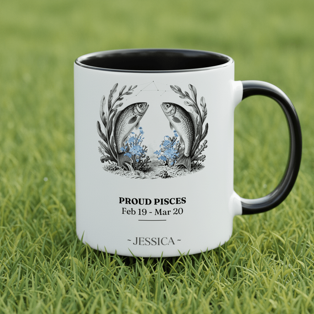 Personalised Zodiac Mug | Star Sign Birthday Gift | Custom Name & Birth Month - AlleyCrafters