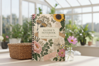 Premium mockup of the Eloise notebook in a conservatory