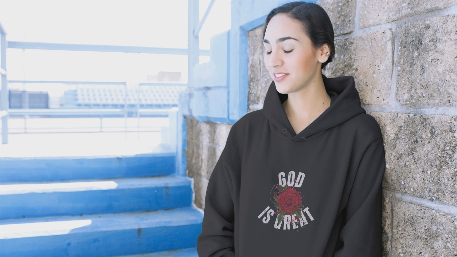 Unisex Hooded Sweatshirt with 'God is Great' Design