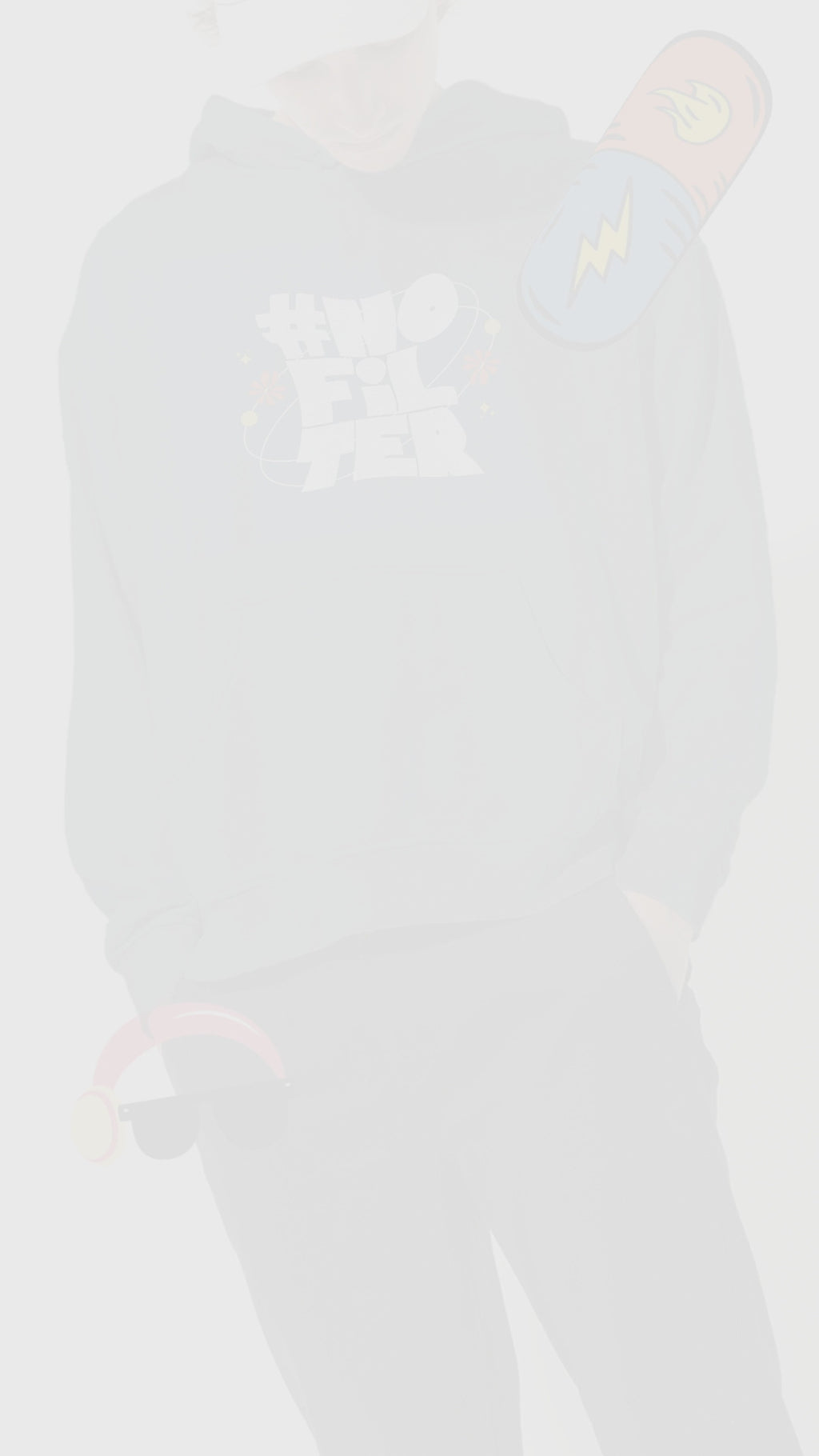 No Filter Slogan Hoodie UK | Unisex Hooded Sweatshirt