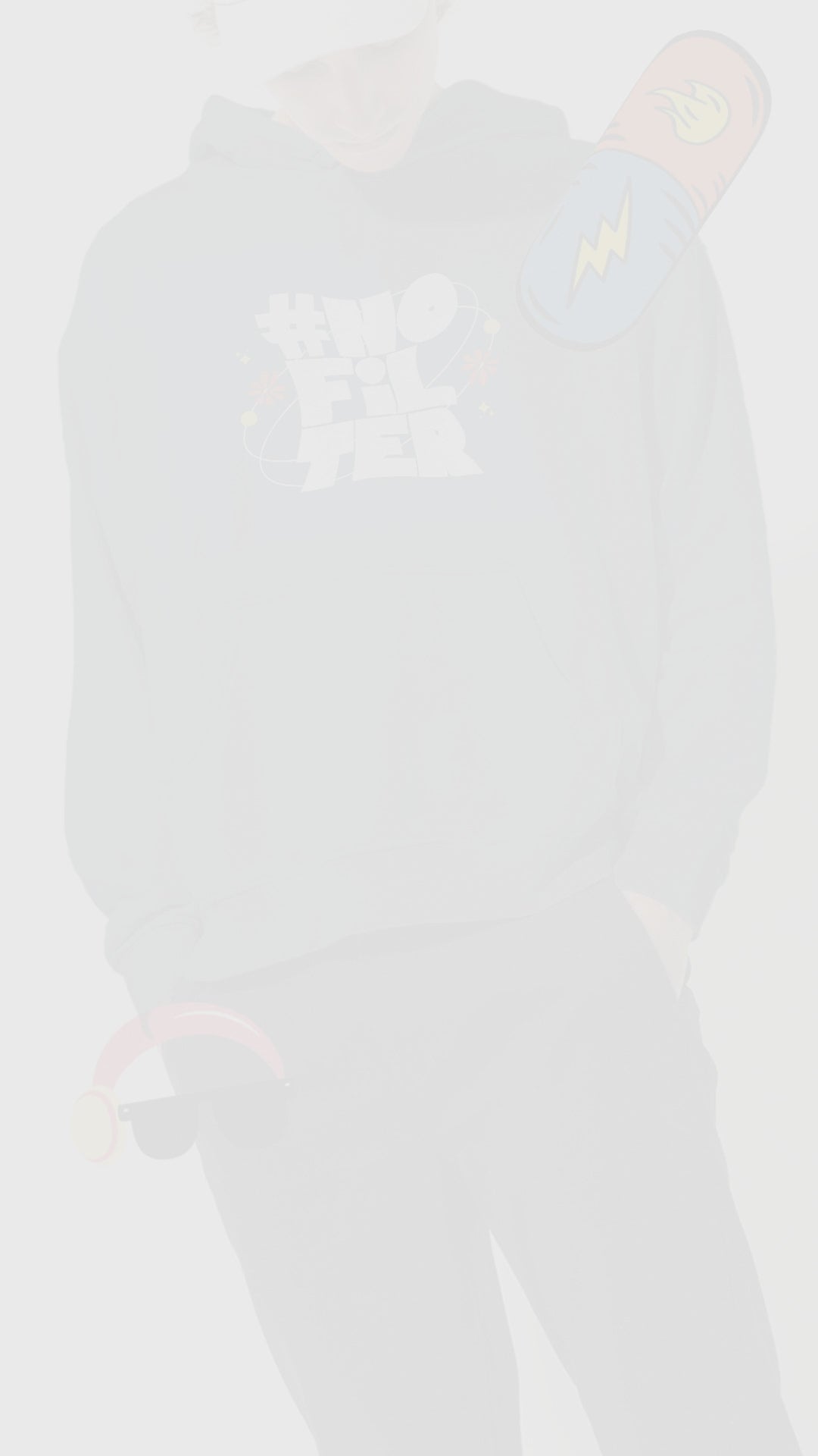 No Filter Slogan Hoodie UK | Unisex Hooded Sweatshirt
