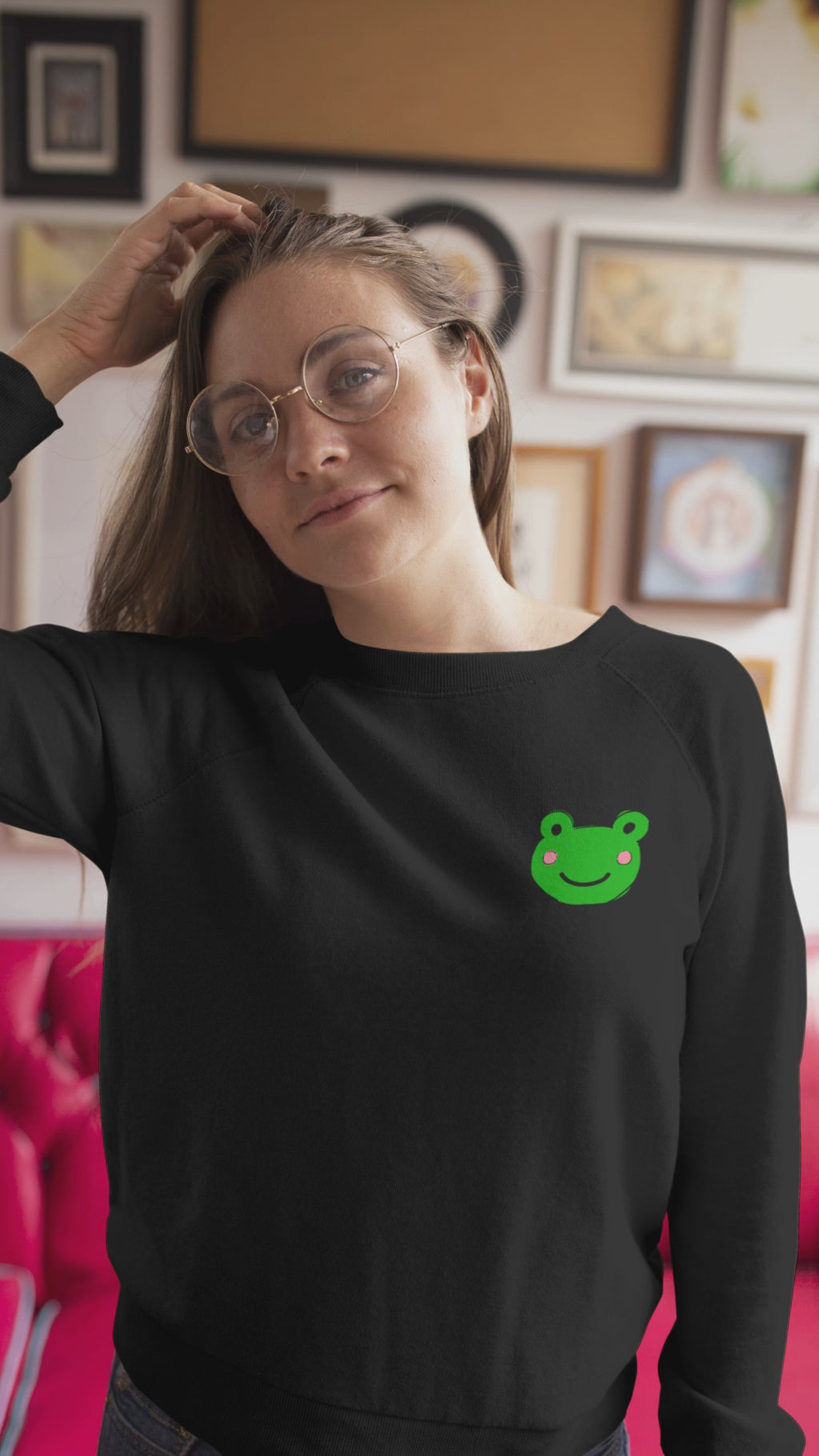 Embroidered Frog Sweatshirt