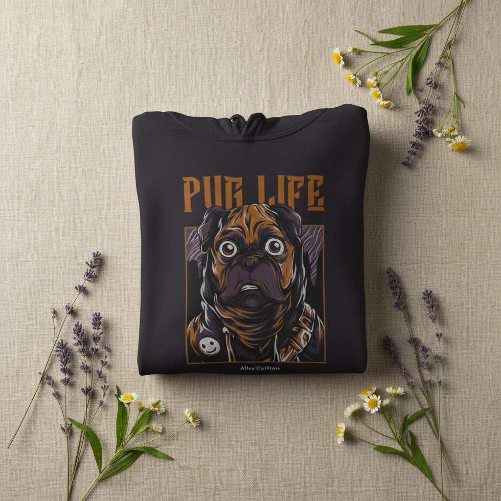 Pug Life - Wildflowers lavender