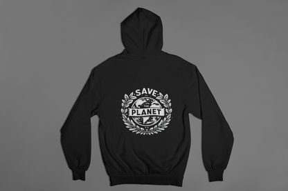 Hooded Sweatshirt - Save the Planet Eco-Friendly Design