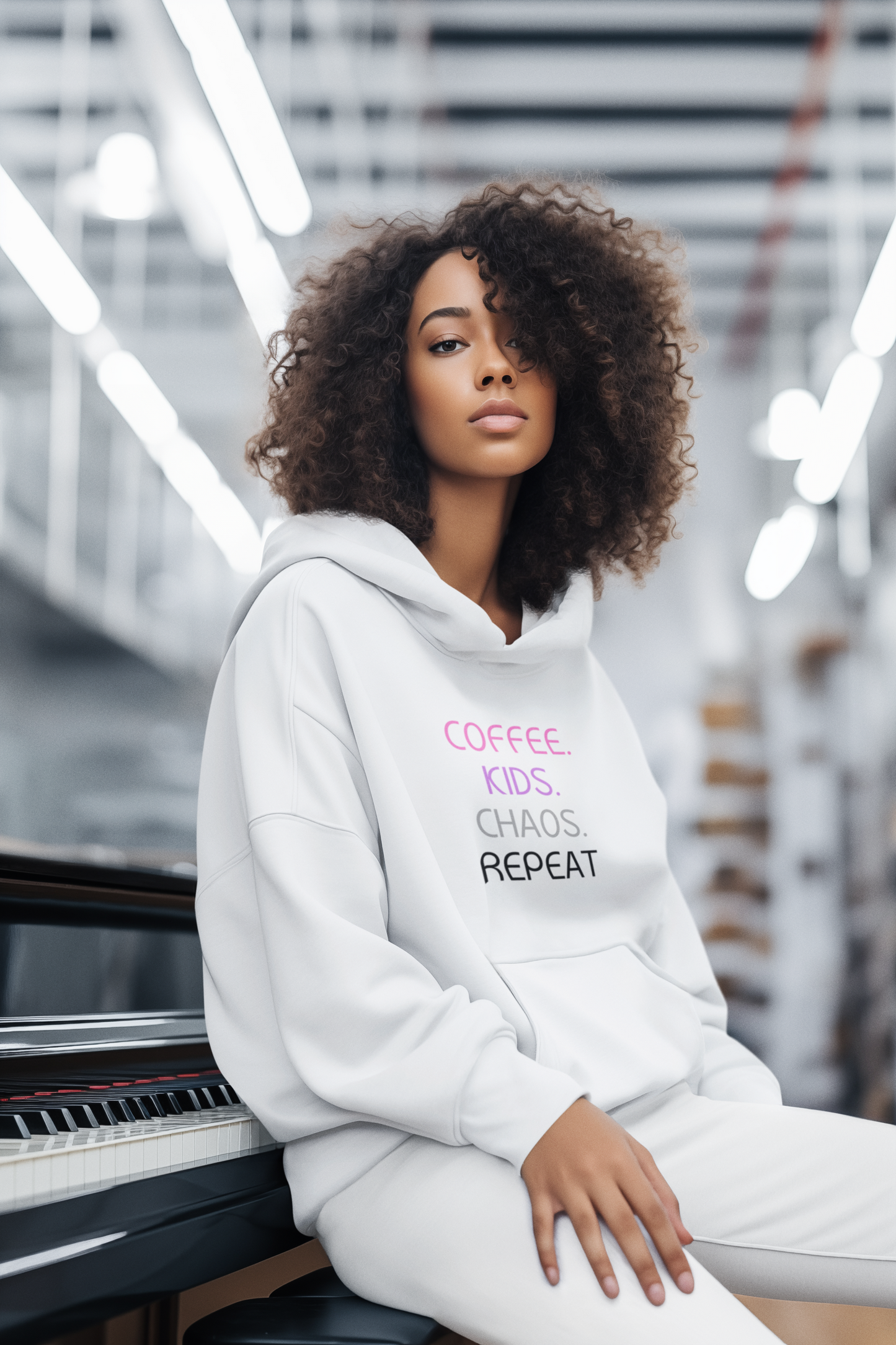 Coffee Kids Chaos Repeat Hoodie