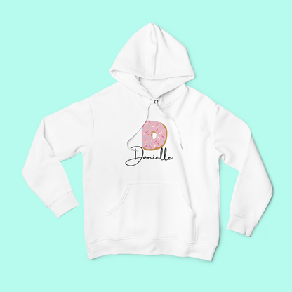 Cute Kids Sweatshirt with Pink Donut Design - Perfect for Birthdays and Casual Wear