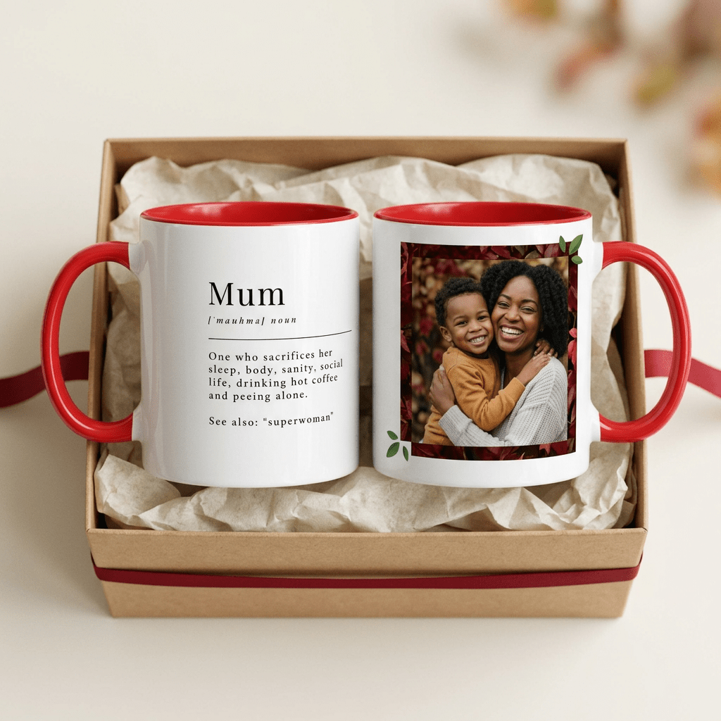 Personalised Mum Photo Mug – Funny Mum Definition Gift - #AlleyCrafters