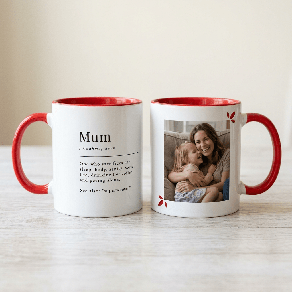 Personalised Mum Photo Mug – Funny Mum Definition Gift - #AlleyCrafters