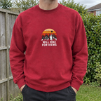Red Will Hike for Views sweatshirt without a name