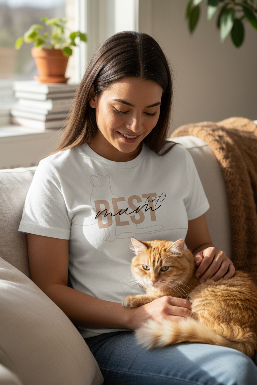 Relaxed with cat