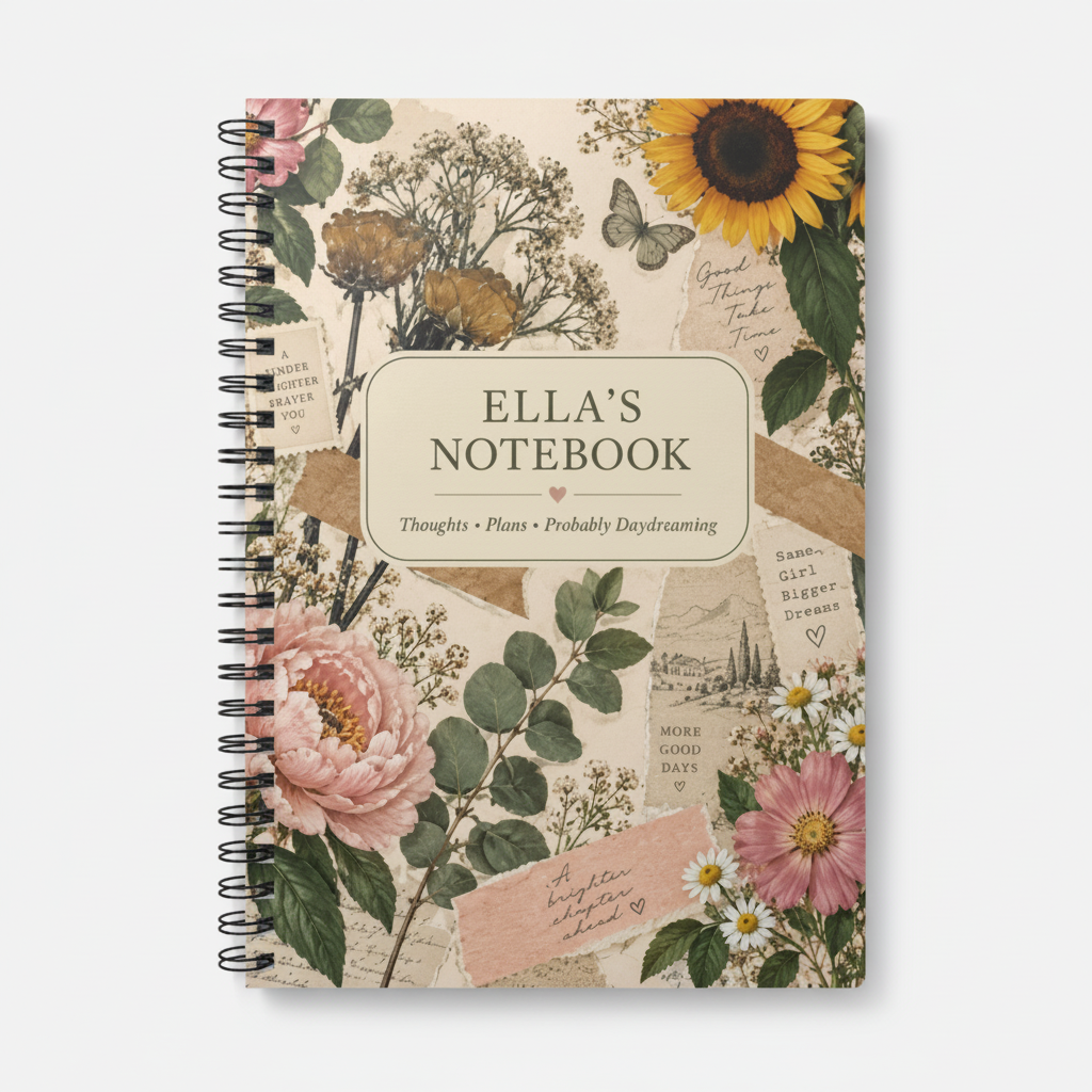 Reproduction of the Ella's Notebook cover design