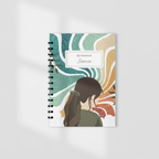 Retro girl notebook close-up display image