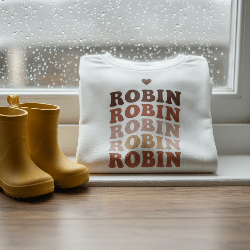 Kids' Personalised Retro Name Stack Tee | Custom Name T-Shirt - AlleyCrafters