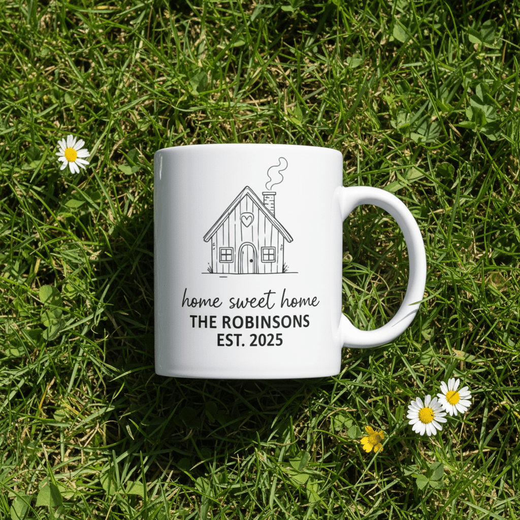 Home Sweet Home Mug — Personalised 'The Khans' Family Mug - AlleyCrafters