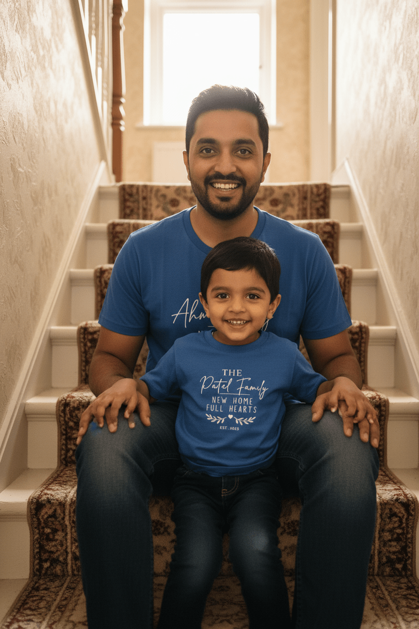Kids' Personalised 'The [Name] Family' New Home Tee | Housewarming Gift - AlleyCrafters