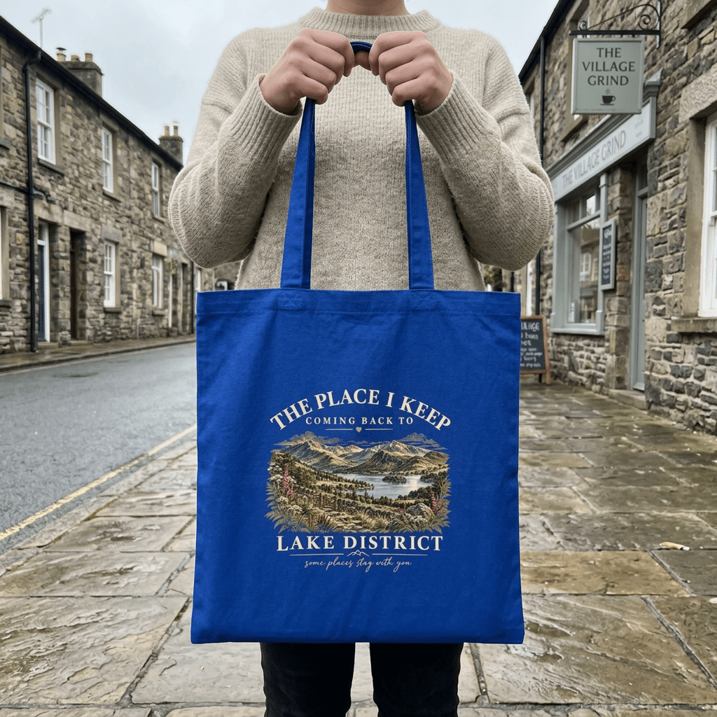 The Place I Keep Coming Back To Lake District Scenic Cotton Tote - #AlleyCrafters