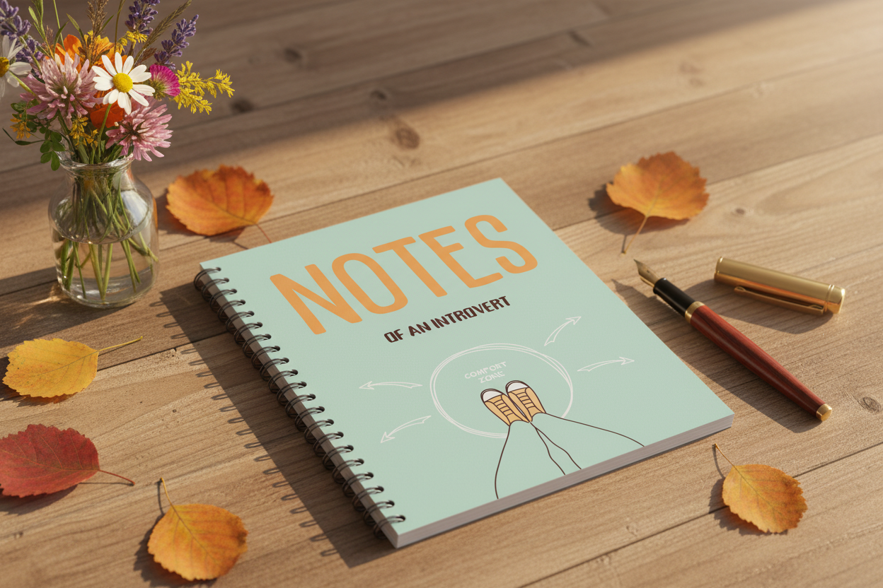 Spiral A5 notebook with mint green cover, NOTES title, black spiral binding