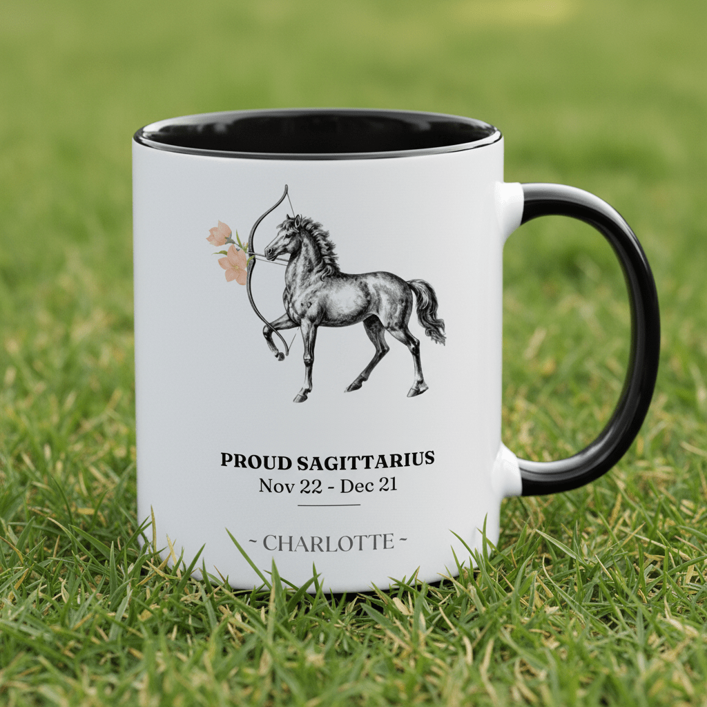 Personalised Zodiac Mug | Star Sign Birthday Gift | Custom Name & Birth Month - AlleyCrafters