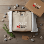 No to Animal Testing Sweatshirt | Cruelty-Free Statement Jumper - AlleyCrafters