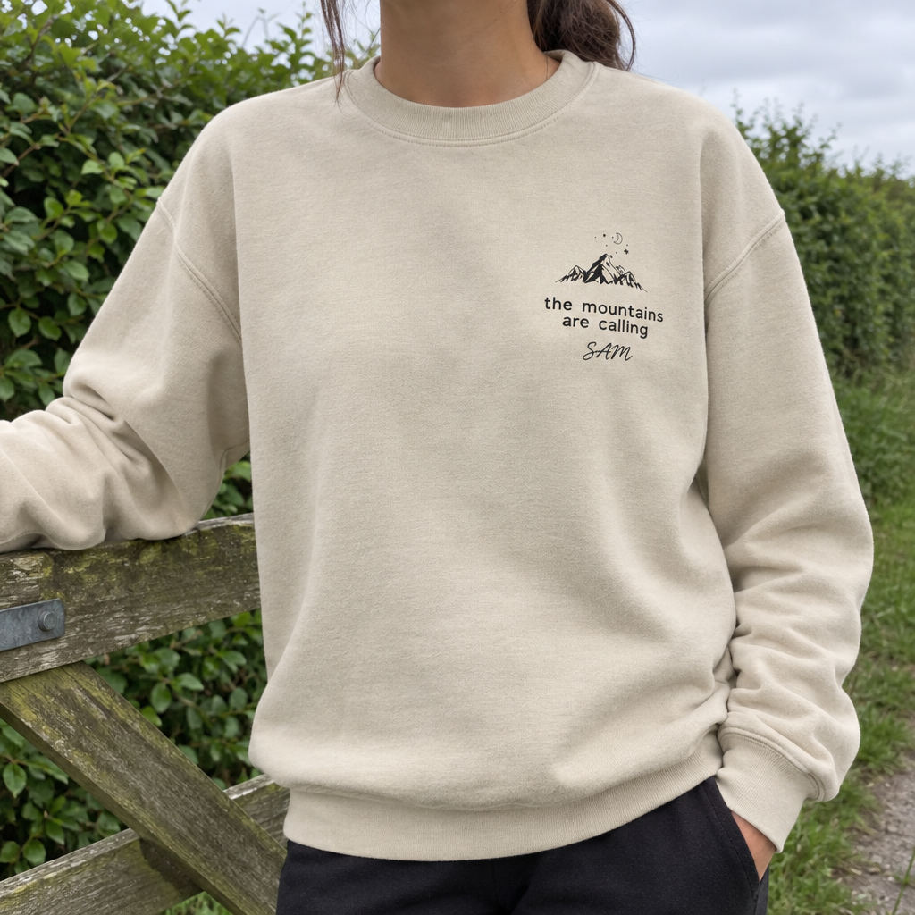 Sand Mountains Are Calling sweatshirt with Sam