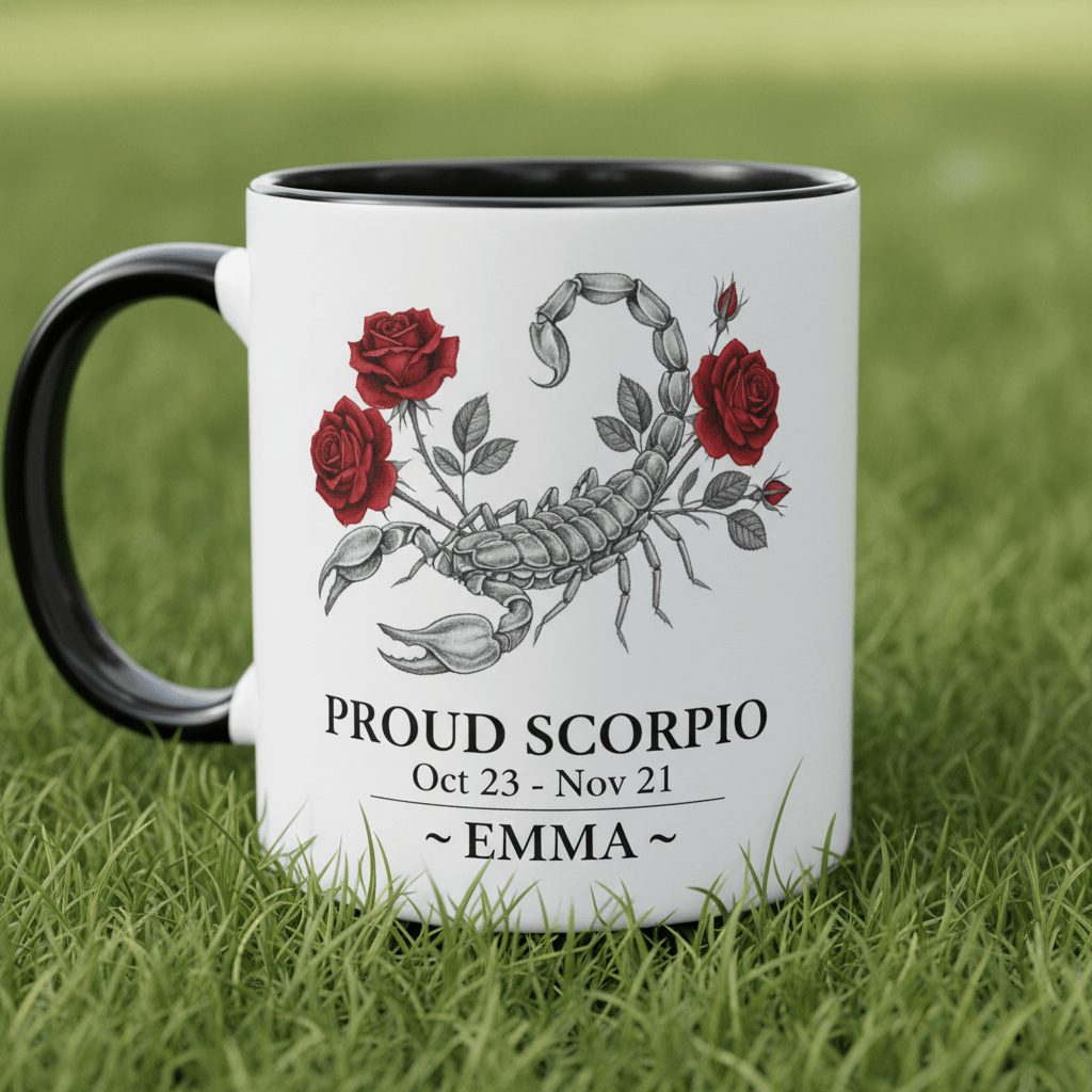 Personalised Zodiac Mug | Star Sign Birthday Gift | Custom Name & Birth Month - AlleyCrafters