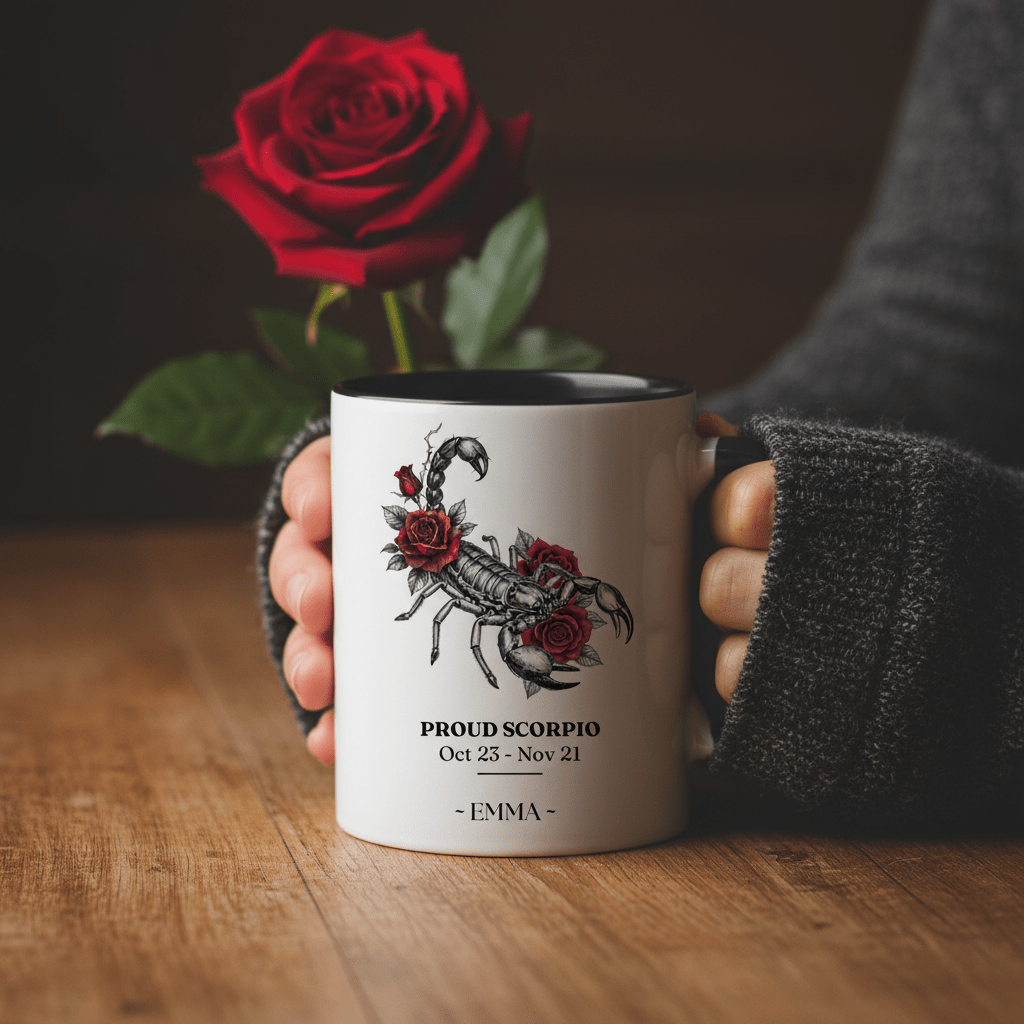 Personalised Zodiac Mug | Star Sign Birthday Gift | Custom Name & Birth Month - AlleyCrafters
