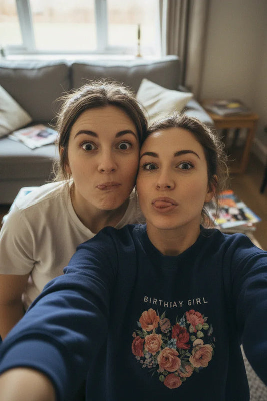 Birthday Girl Floral Heart Sweatshirt - Alley Crafters