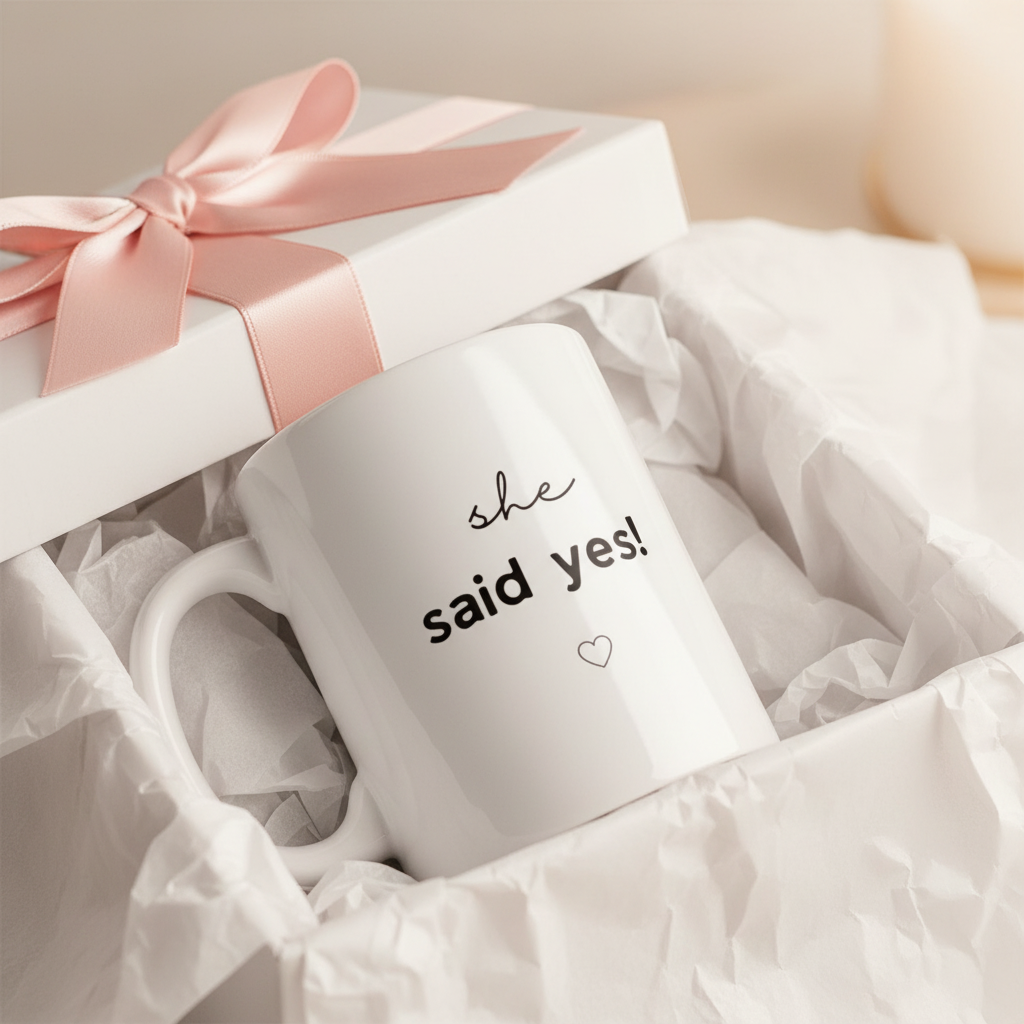 She Said Yes — gift box zoomed